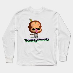 Third Eye Monkey (full colour + logo) Long Sleeve T-Shirt